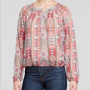 Anthropologie Sanctuary Tribal long sleeve Blouse